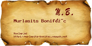 Murlasits Bonifác névjegykártya